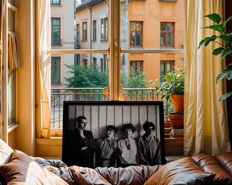Marcel Breuer and the Bauhaus women, 1927 photograph by Erich Consemüller, restored print