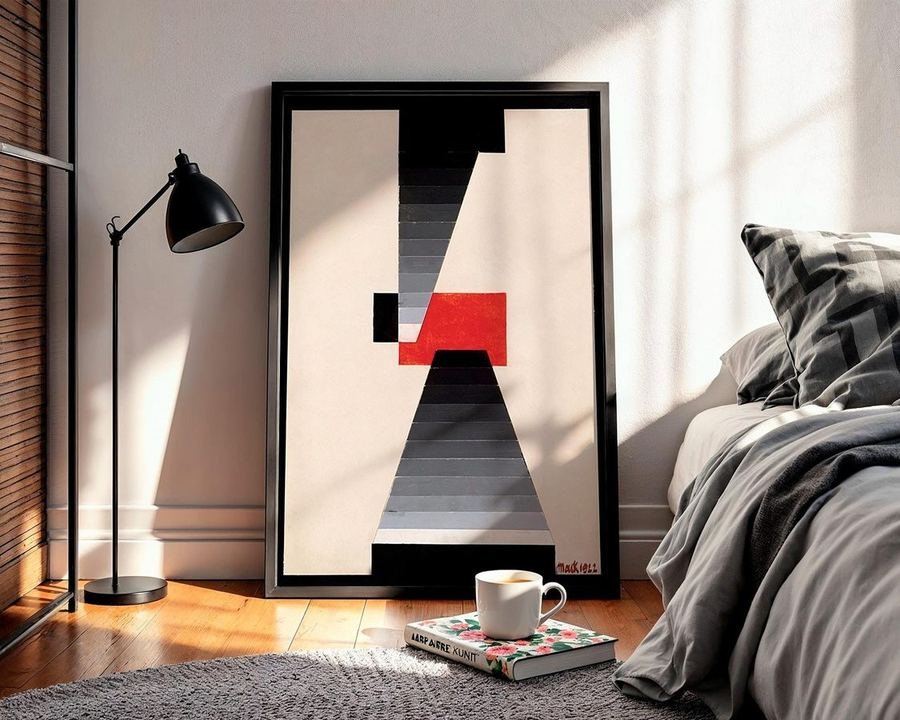 Ludwig Hirschfeld-Mack 'Definite Red' geometric Bauhaus abstraction art print